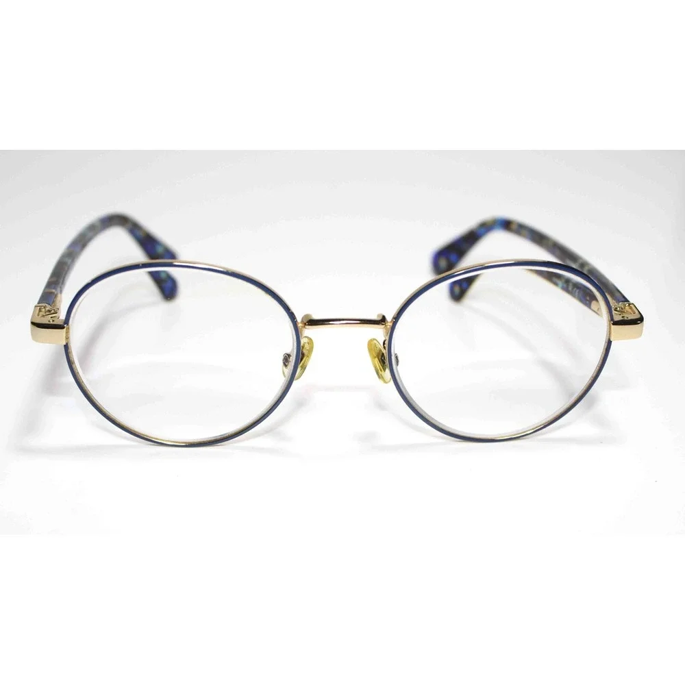 Kate Spade Blue Gold Round Glasses Tortoise Marciann LKS 49 19 12 140‎ Prescript